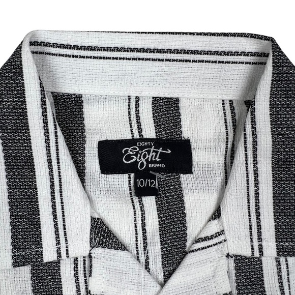 Eighty Eight Boys Short Sleeve Button Down Polo Collared Shirt - Size 10/12 - Picture 3 of 4